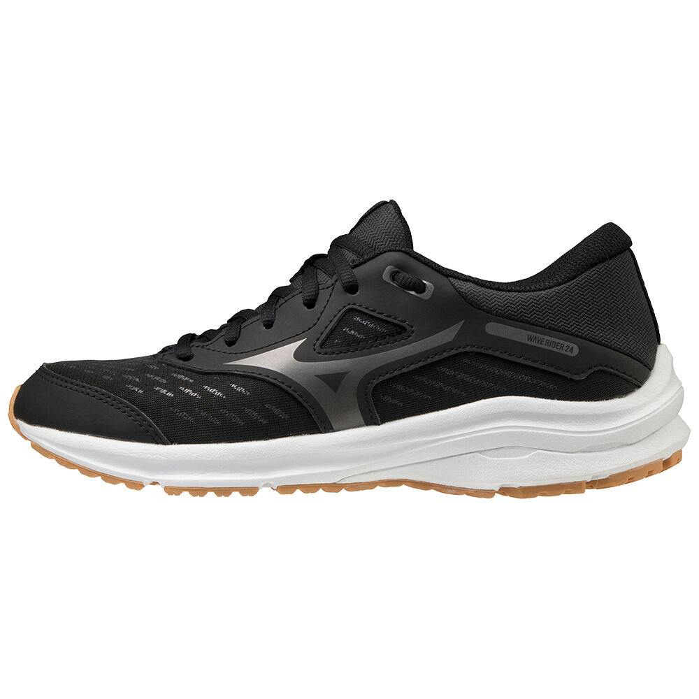 Mizuno Men's Wave Rider 24 Running Shoes Black/Grey (K1GC203349-CLG)